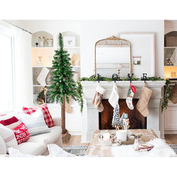 Sapin de Noël artificiel 220 cm effet neige - Jusqu'à 34% de réduction