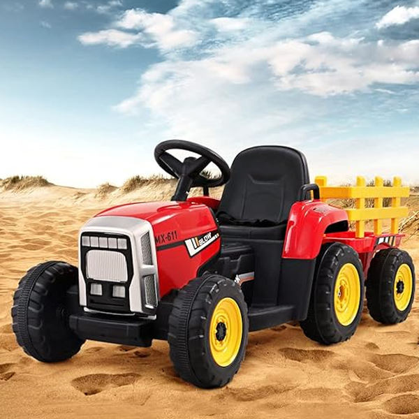 Tracteur électrique pour enfants 12V avec remorque - Jusqu'à -29%