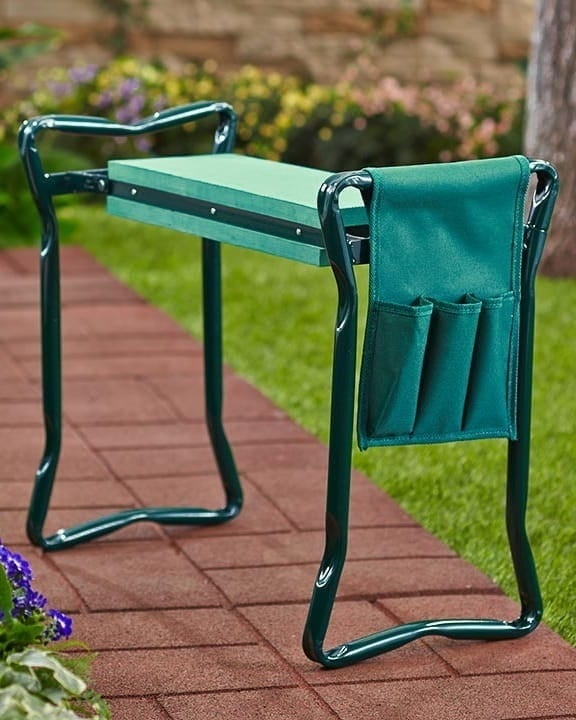 Banc de jardin 3-en-1 pliable : Siège et genouillère - Jusqu'à -33%