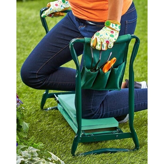 Banc de jardin 3-en-1 pliable : Siège et genouillère - Jusqu'à -33%