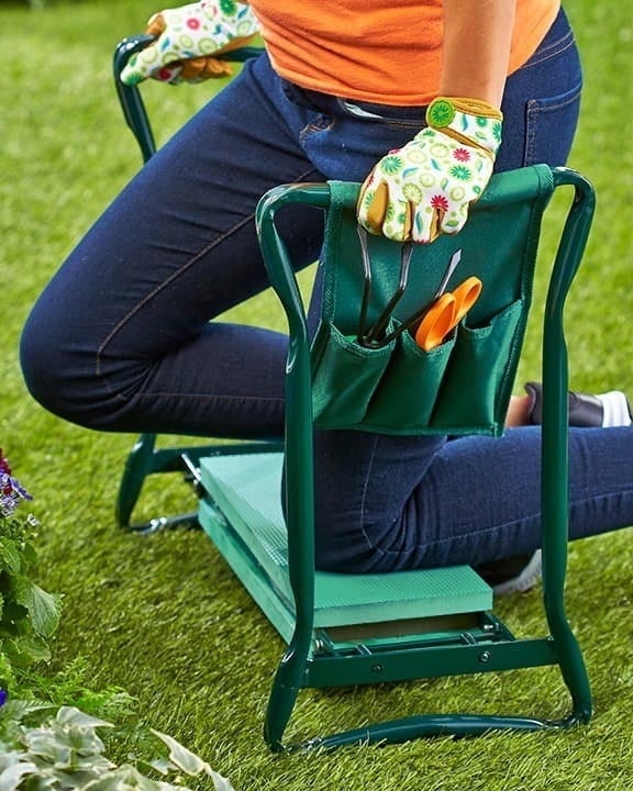Banc de jardin 3-en-1 pliable : Siège et genouillère - Jusqu'à -33%