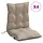 Lot de 4 coussins de chaise taupe 100x50cm - Jusqu'à 34% de remise