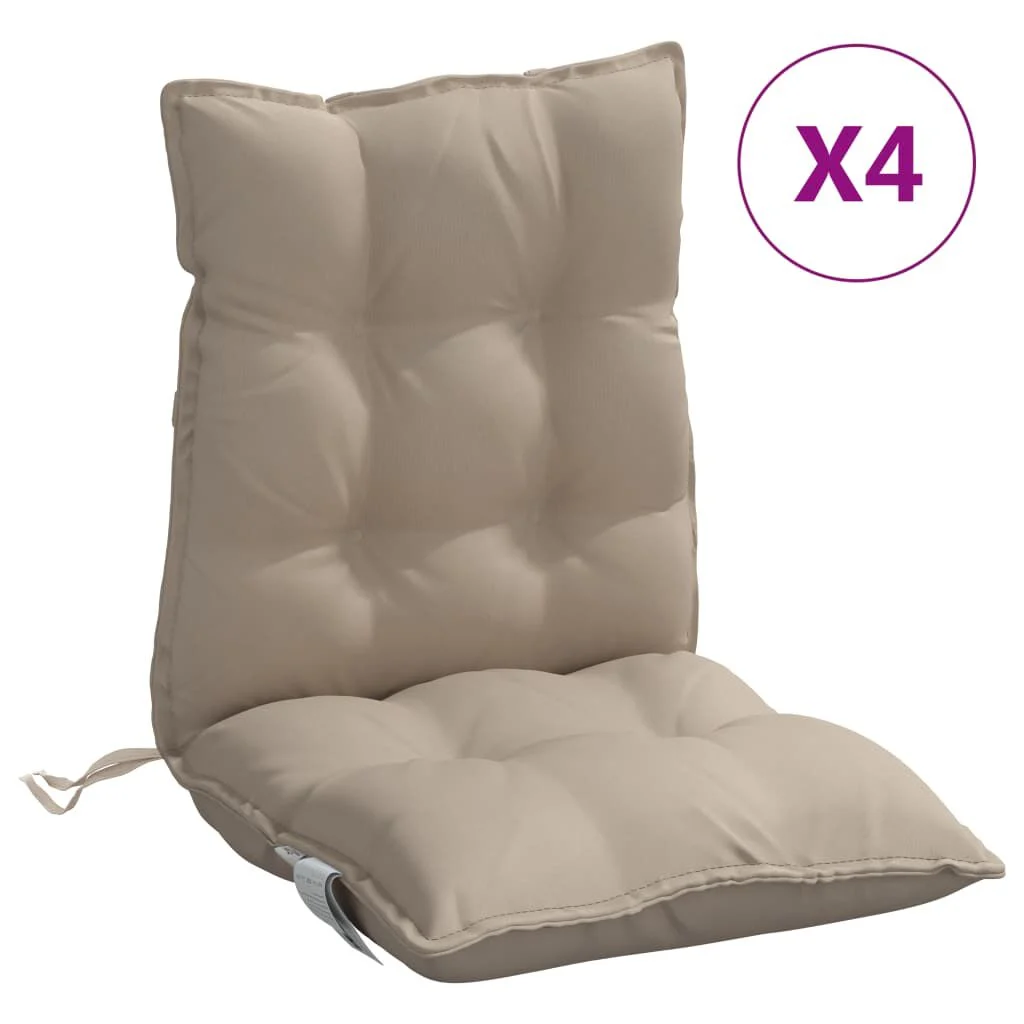 Lot de 4 coussins de chaise taupe 100x50cm - Jusqu'à 34% de remise
