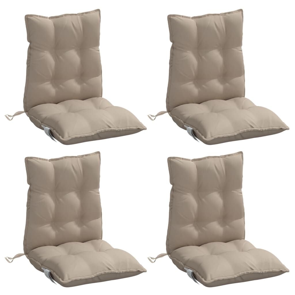 Lot de 4 coussins de chaise taupe 100x50cm - Jusqu'à 34% de remise