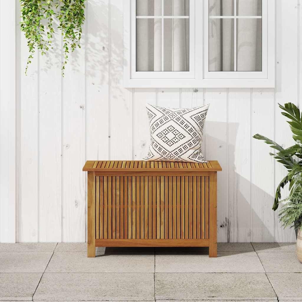 Coffre de jardin en acacia massif 90cm - Jusqu'à -35% en Outlet