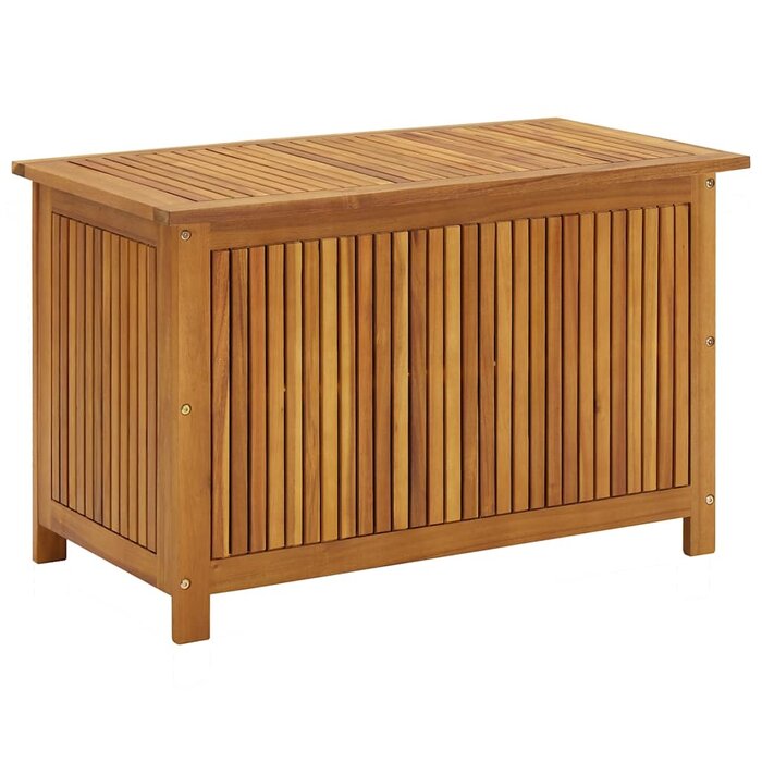 Coffre de jardin en acacia massif 90cm - Jusqu'à -35% en Outlet