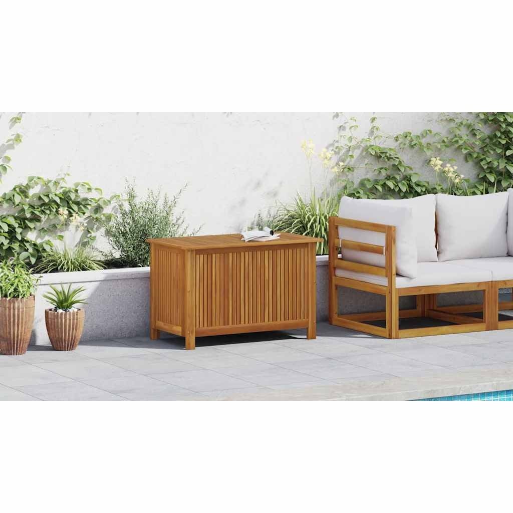 Coffre de jardin en acacia massif 90cm - Jusqu'à -35% en Outlet