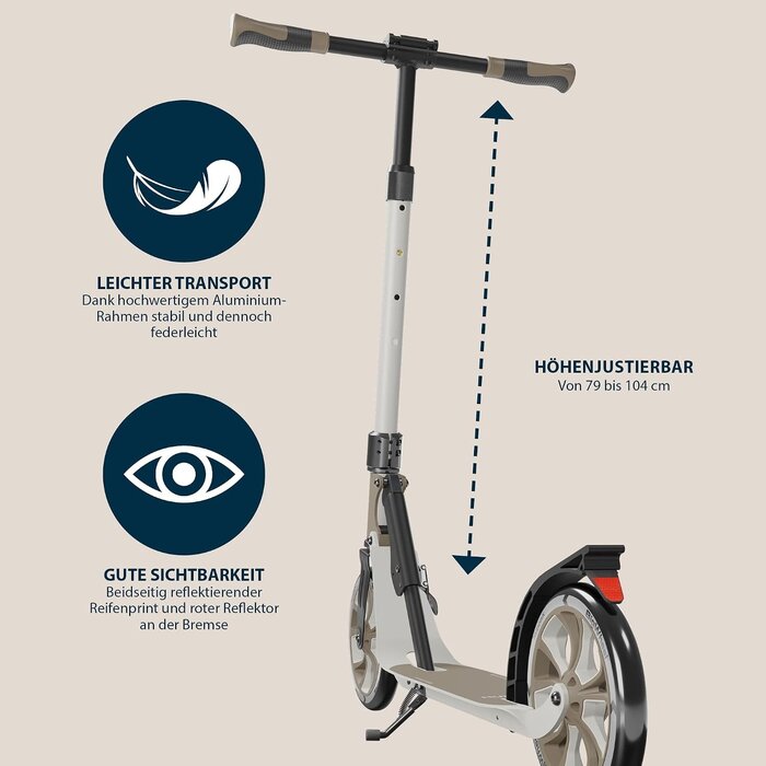 Trottinette Pliable 205mm Ivoire - Jusqu'à 35% de remise