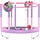 Trampoline enfant 145 cm avec panier de basket - Rose - Jusqu'à -34%
