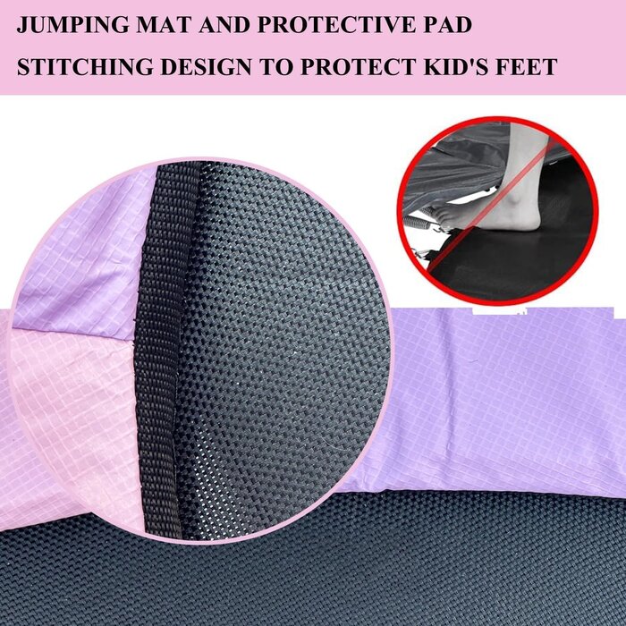 Trampoline enfant 145 cm avec panier de basket - Rose - Jusqu'à -34%