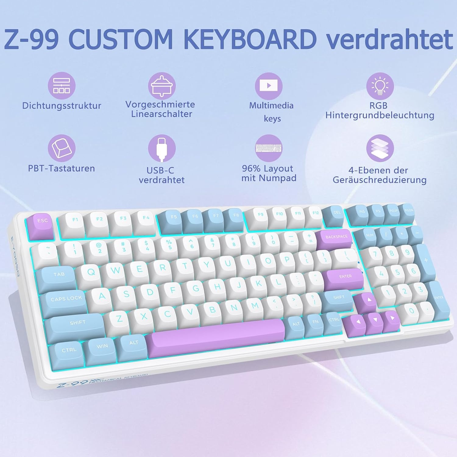 Clavier mécanique gaming 99 touches - Jusqu'à -58% sur votre achat