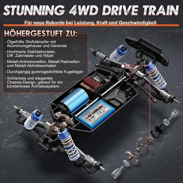 Monster Truck Télécommandé Brushless 1/16 - 48 km/h - Jusqu'à -30% Outlet