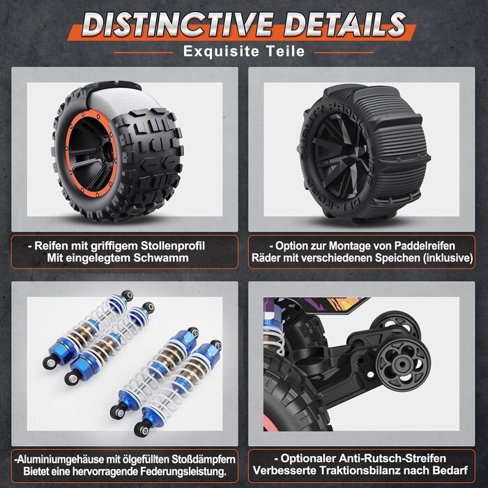 Monster Truck Télécommandé Brushless 1/16 - 48 km/h - Jusqu'à -30% Outlet