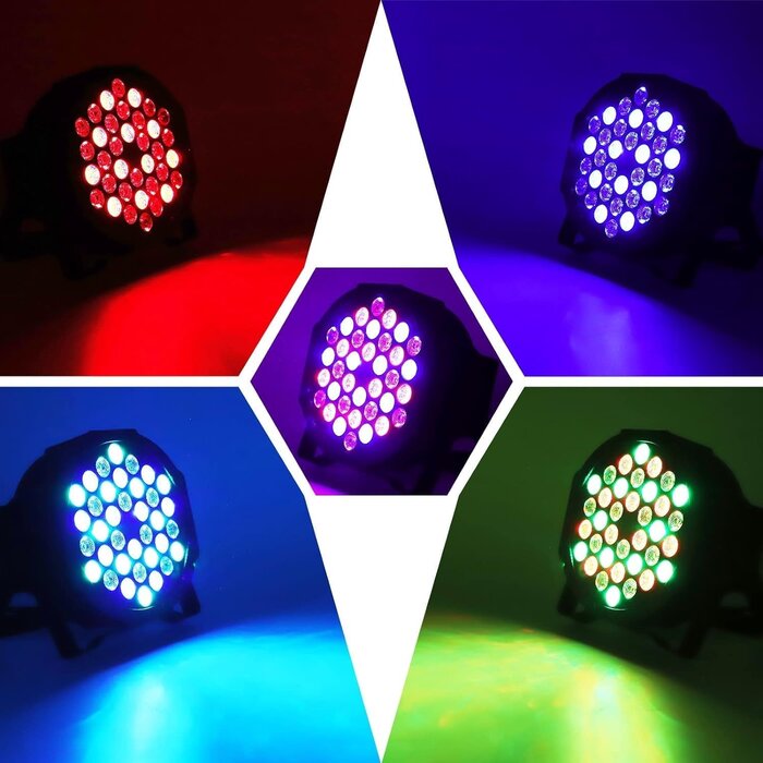 Pack 4 Projecteurs LED RVB avec télécommande - Jusqu'à 34% de remise