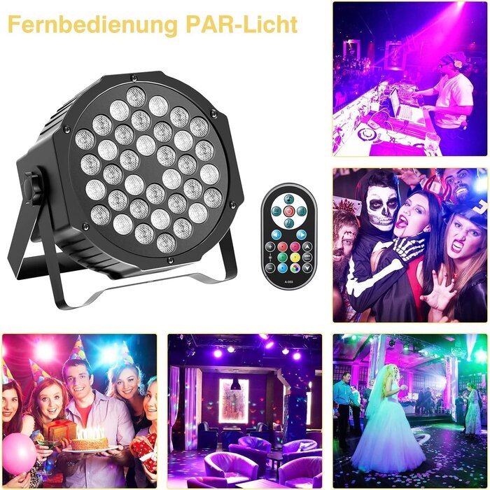 Pack 4 Projecteurs LED RVB avec télécommande - Jusqu'à 34% de remise