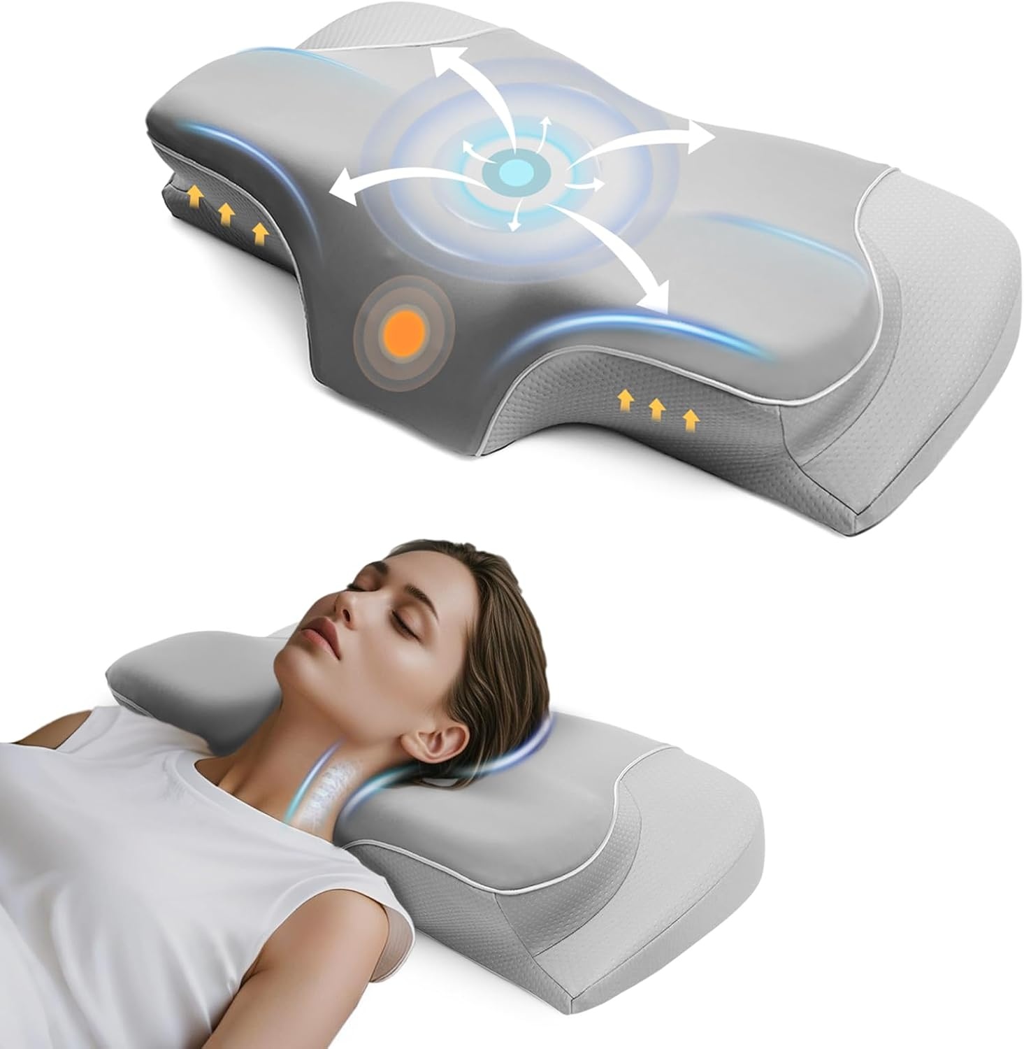 Oreiller orthopédique mémoire de forme - Jusqu'à -32% sur votre confort cervical
