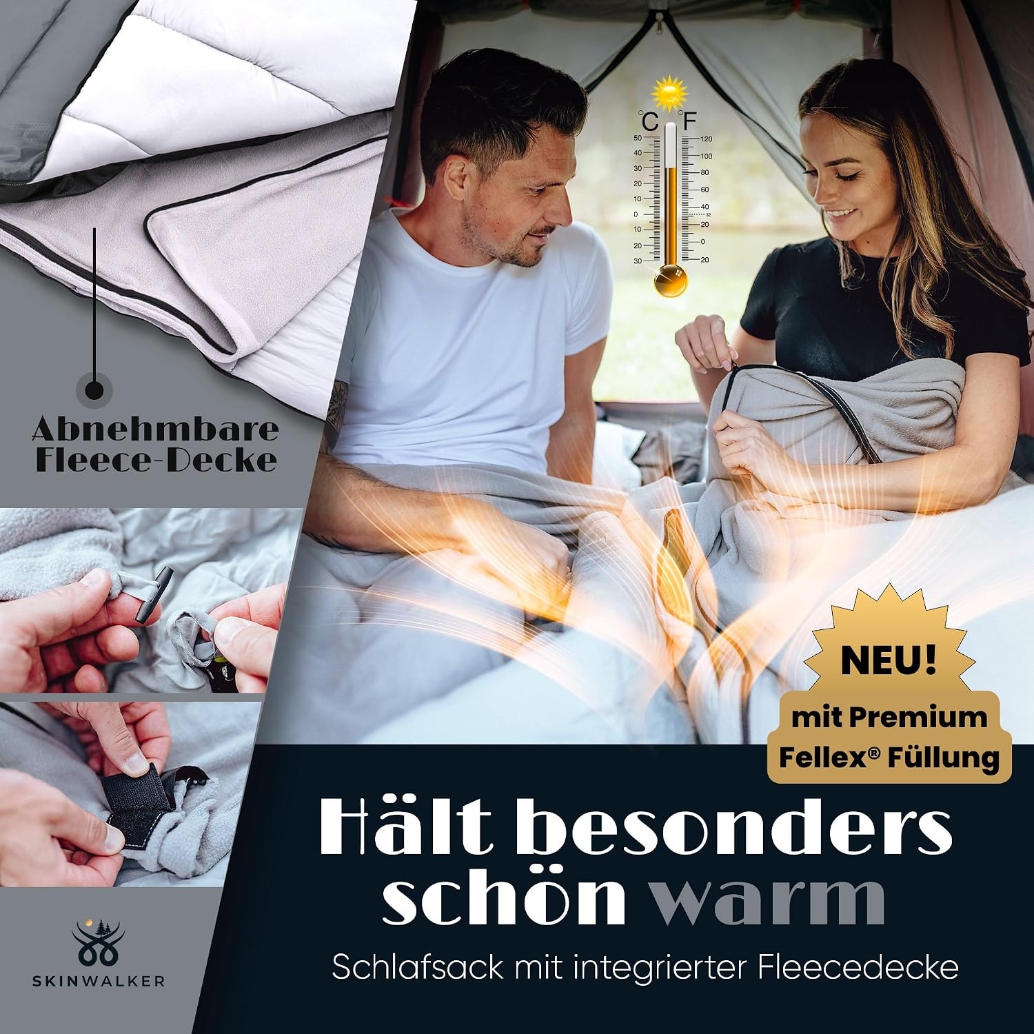 Sac de couchage 4 saisons -20°C avec oreiller - Jusqu'à 34% de remise