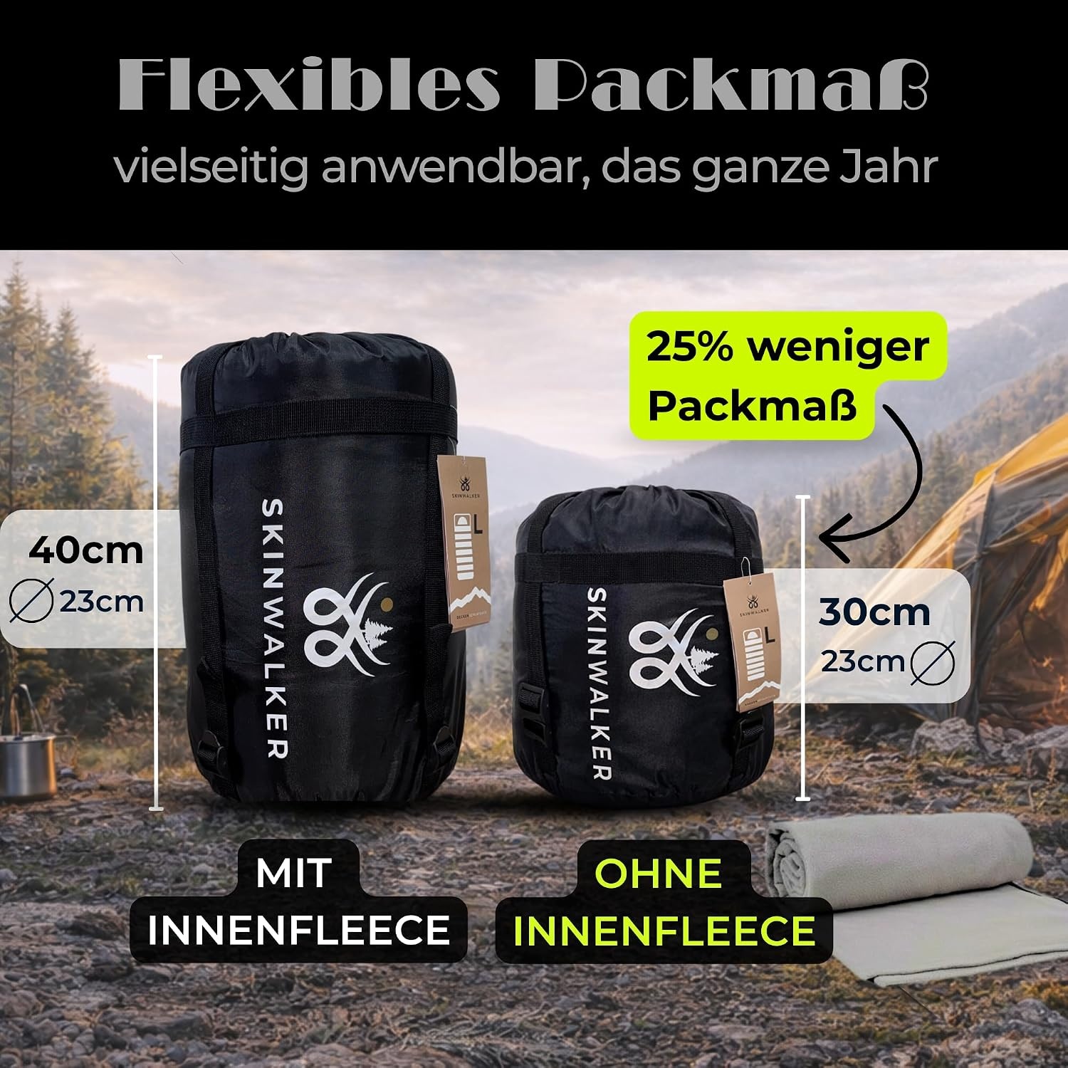 Sac de couchage 4 saisons -20°C avec oreiller - Jusqu'à 34% de remise
