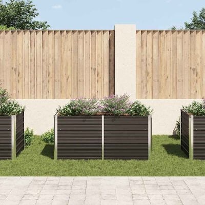 Bac de jardin surélevé acier anthracite 160cm - Jusqu'à -50%