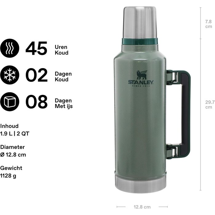 Bouteille isotherme 1,9 L - Acier inoxydable - Jusqu'à -34% sur l'outlet