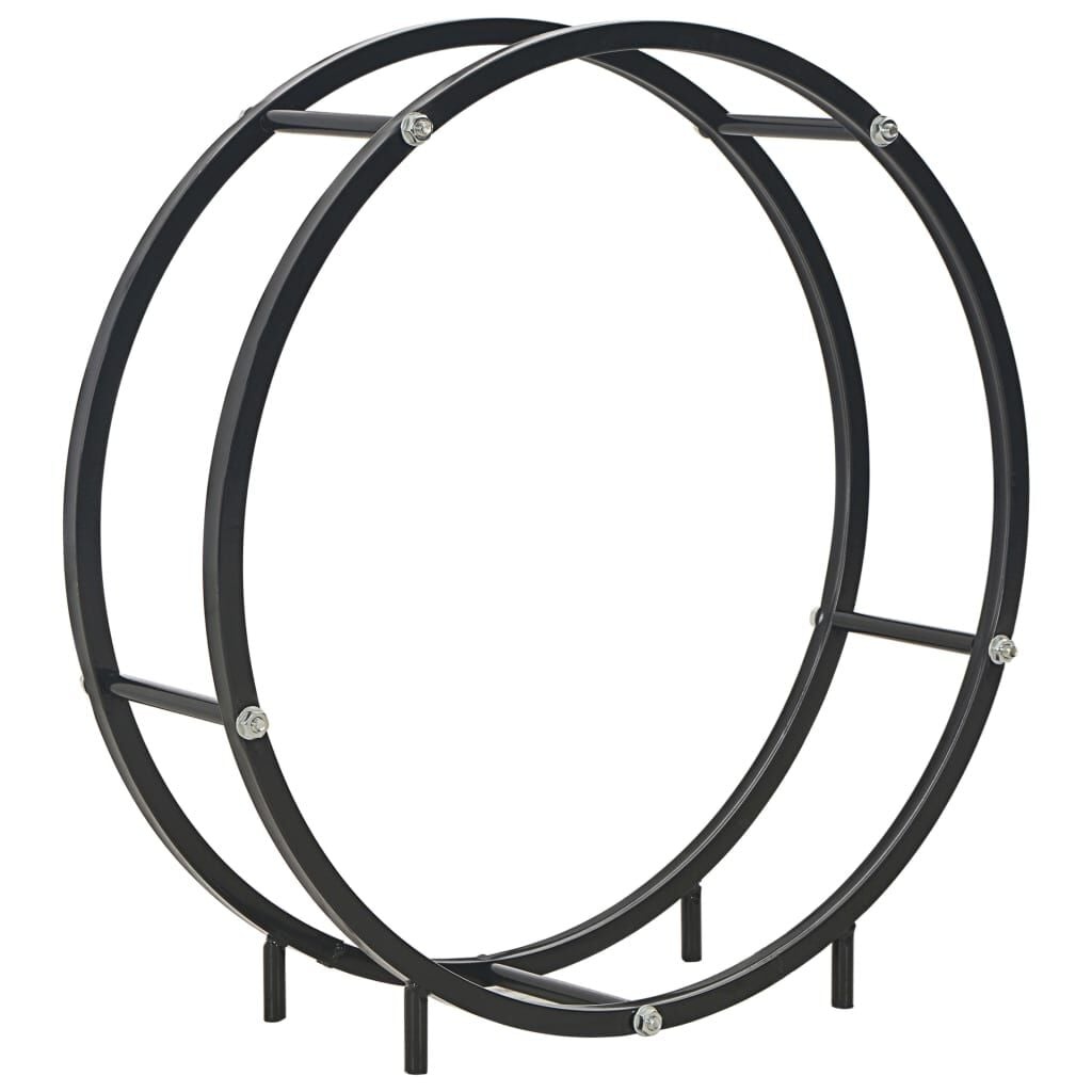 Range-bûches rond en acier noir 70cm - Jusqu'à -32% sur les retours