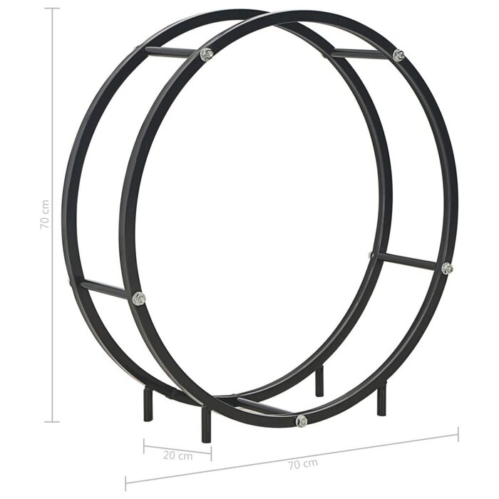 Range-bûches rond en acier noir 70cm - Jusqu'à -32% sur les retours