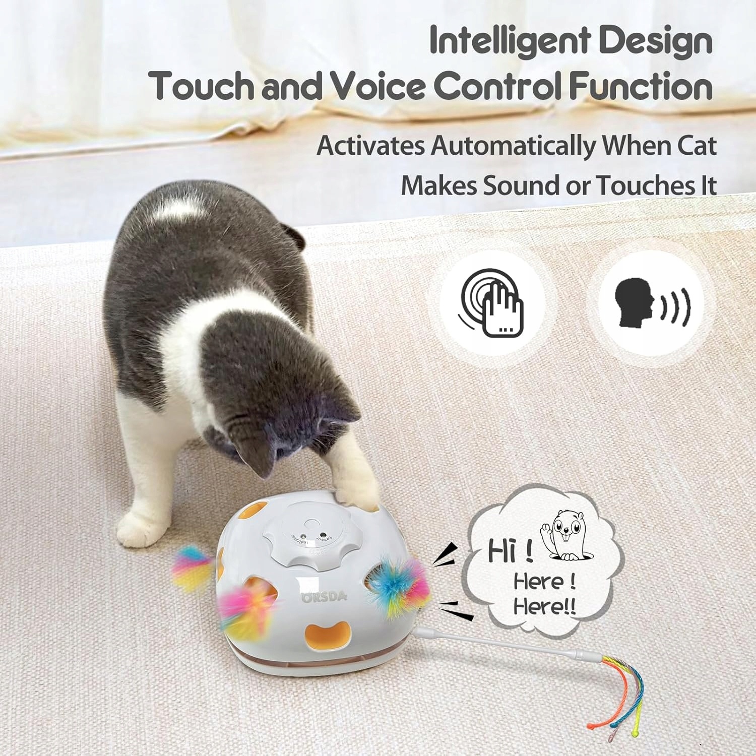 Jouet interactif 4-en-1 pour chat - Jusqu'à 32,5% de réduction