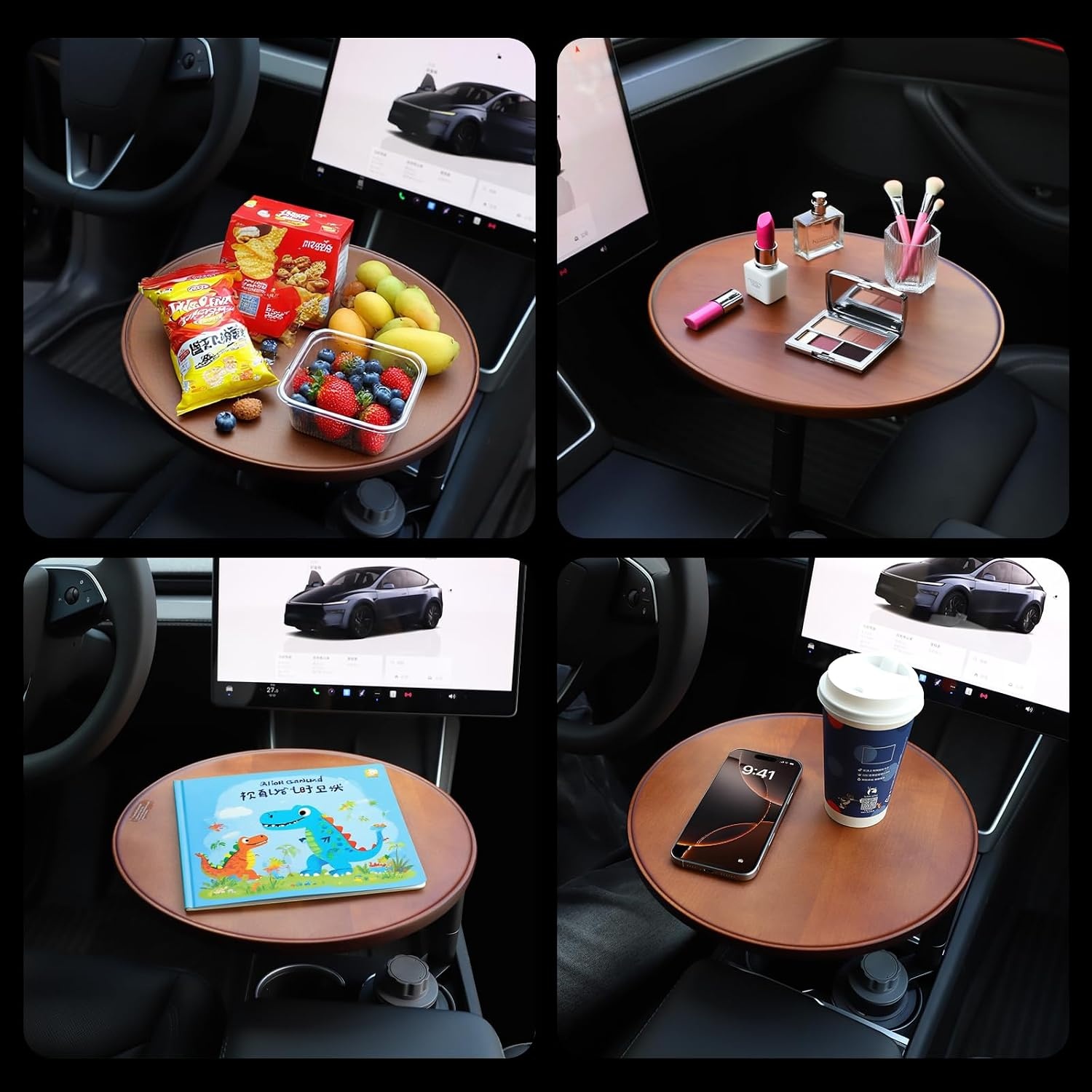 Tablette de volant rotative 360° en bois - Jusqu'à -29% de remise