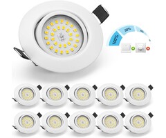 Lot de 10 spots LED encastrables ultra-fins - Jusqu'à -46%