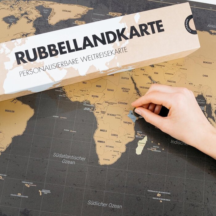 Carte du monde à gratter élégante - 84 x 58 cm - Jusqu'à 26% de remise
