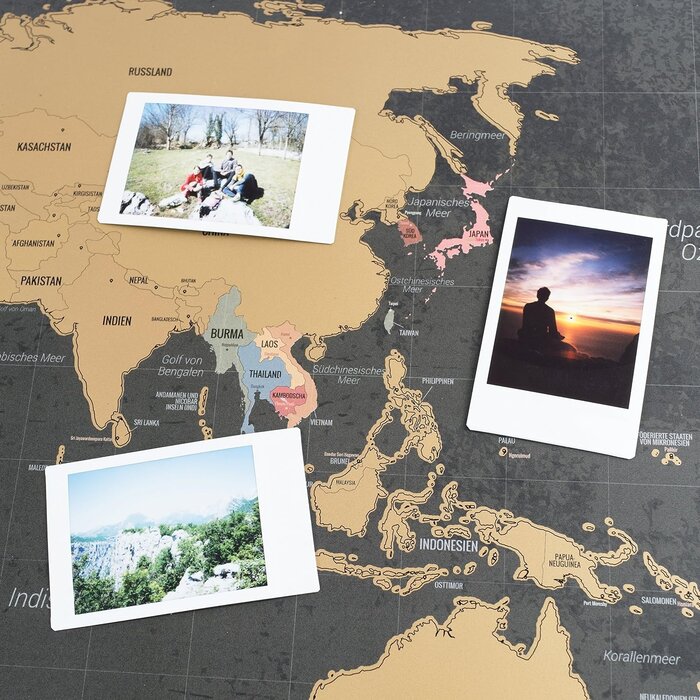 Carte du monde à gratter élégante - 84 x 58 cm - Jusqu'à 26% de remise
