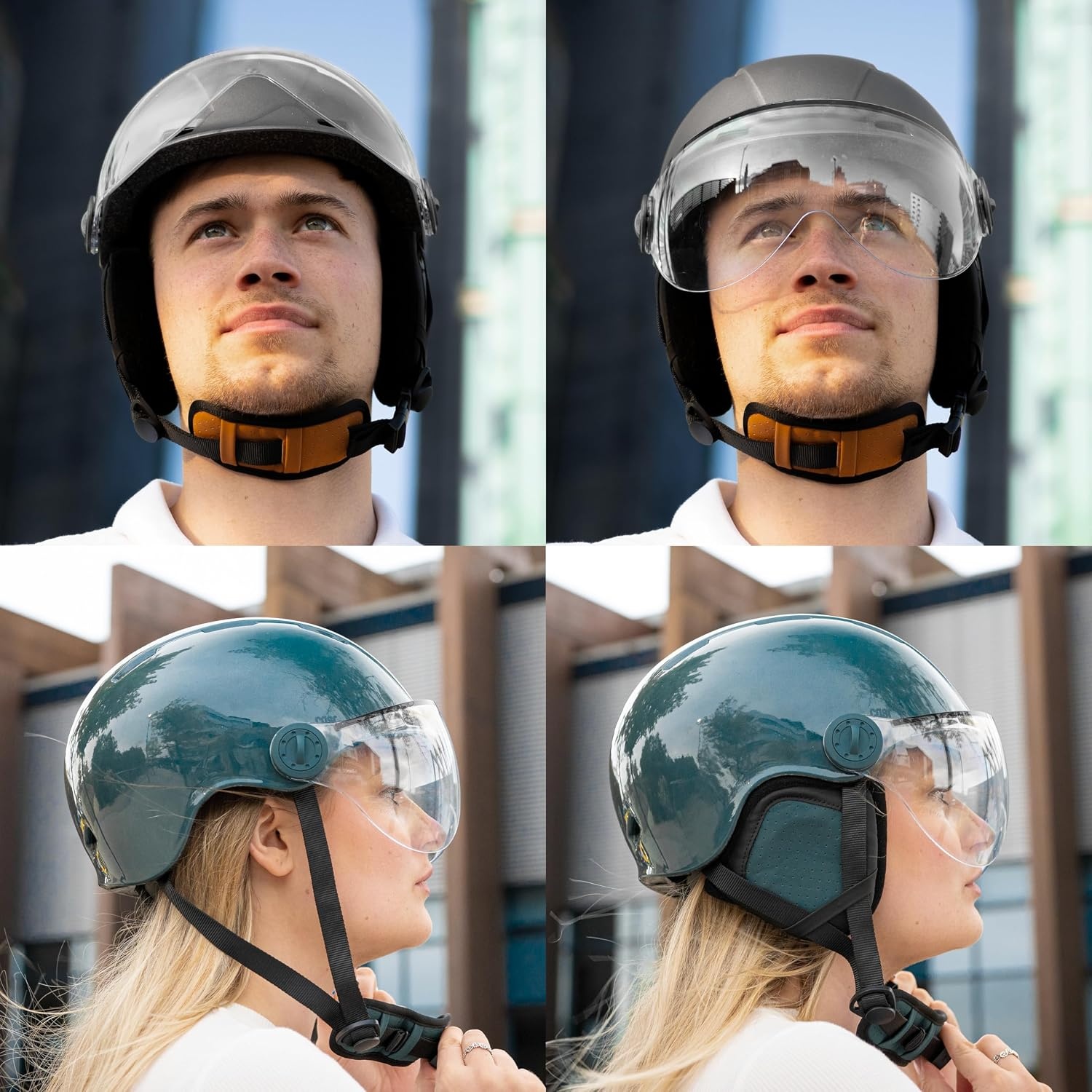 Casque urbain vélo et trottinette - Visière & Oreillettes - Jusqu'à 33% de remise