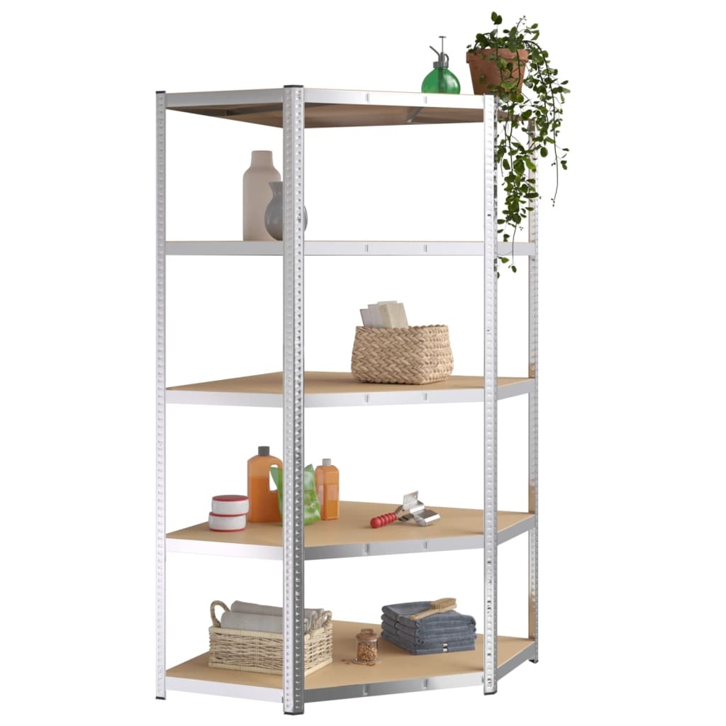 Étagère d'angle robuste 5 niveaux, 180cm - Jusqu'à -34% sur le retour
