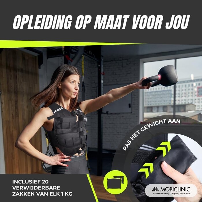 Gilet lesté réglable 20kg - Confort & Performance - Jusqu'à -56%