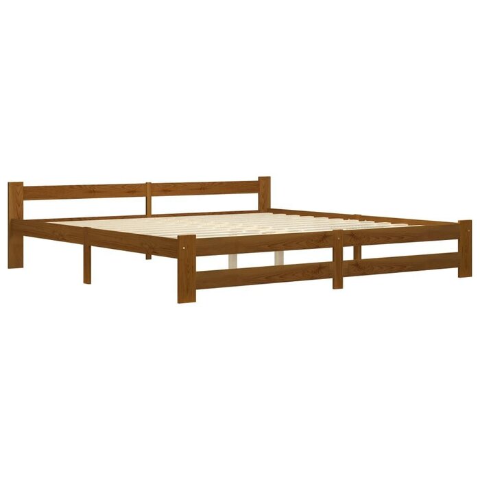 Cadre de lit en pin massif 200x200 cm - Jusqu'à -34% sur votre équipement