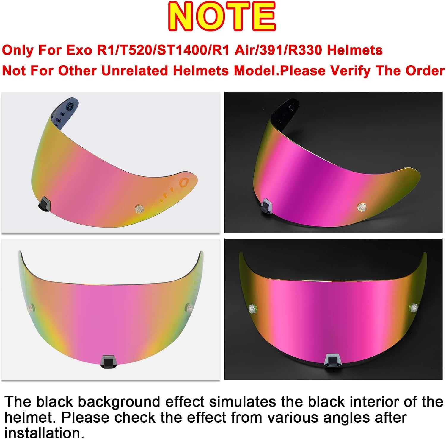 Visière pour casque moto Scorpion EXO - Rouge rose - Jusqu'à 32% de remise