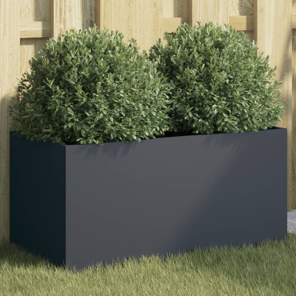 Jardinière en acier anthracite 62x30x29 cm - Jusqu'à -33% sur l'outlet