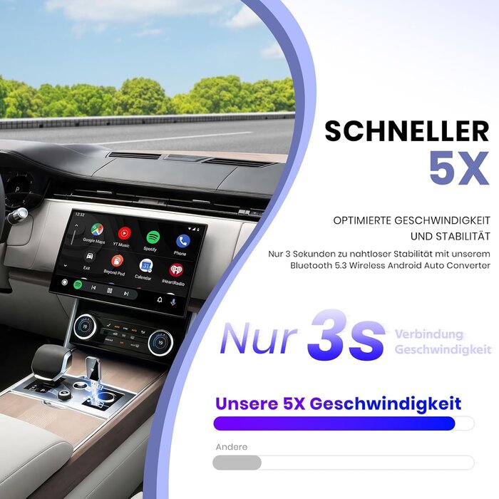 Adaptateur Android Auto sans fil - Jusqu'à -55% sur votre confort de conduite