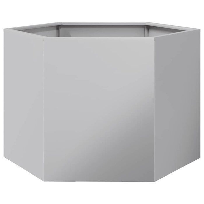 Vidaxl Bac à fleurs hexagonal acier galvanisé 69x60x45cm - Jusqu'à 46% de réduction