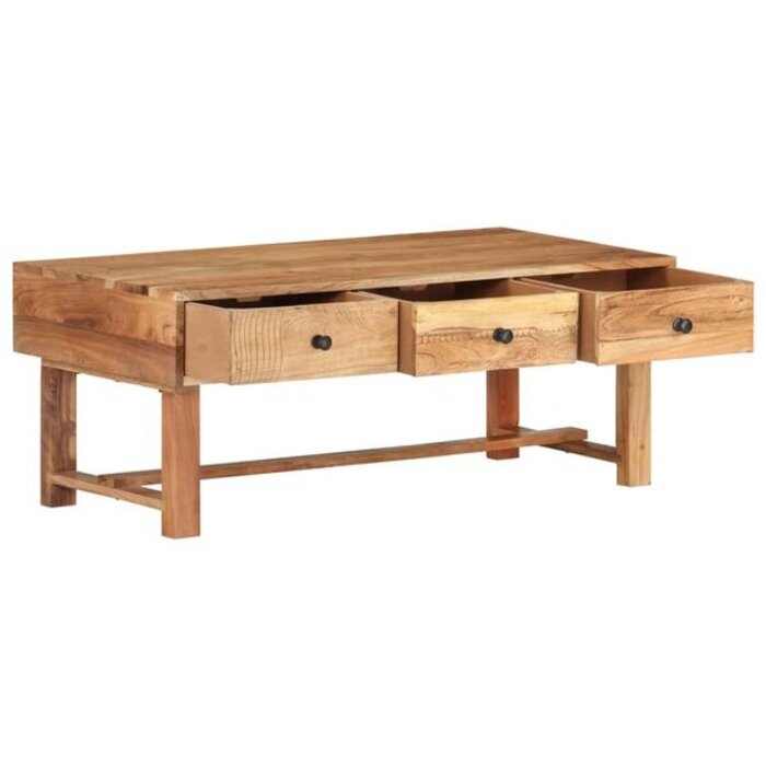 Vidaxl Table basse en acacia massif 100cm - Jusqu'à -60% sur notre sélection outlet