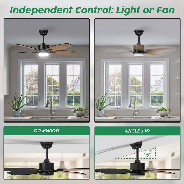 Ventilateur de plafond LED 106 cm - Jusqu'à 34% de remise