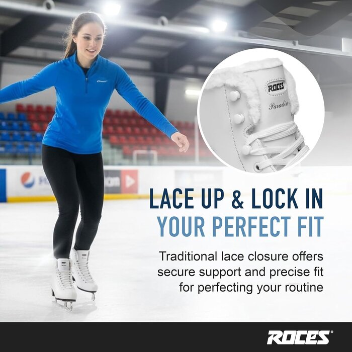 Roces Patins à glace femme Paradise - Blanc - Taille 42 - Jusqu'à -34%