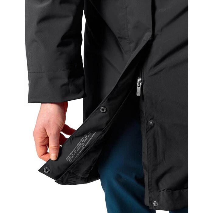 Manteau d'hiver long imperméable femme noir - Jusqu'à -30%
