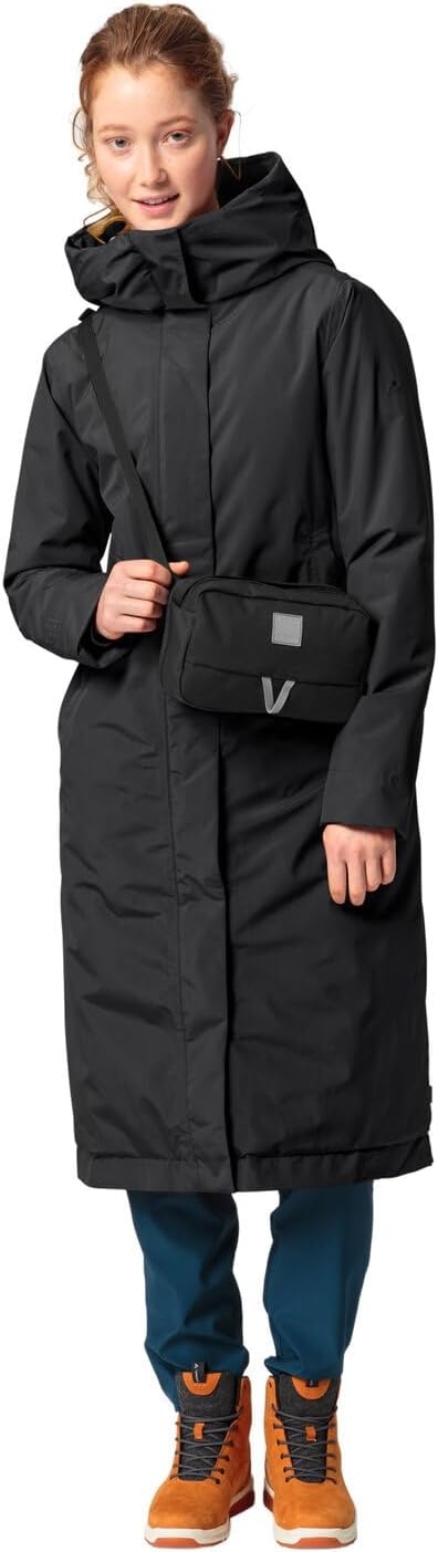 Manteau d'hiver long imperméable femme noir - Jusqu'à -30%