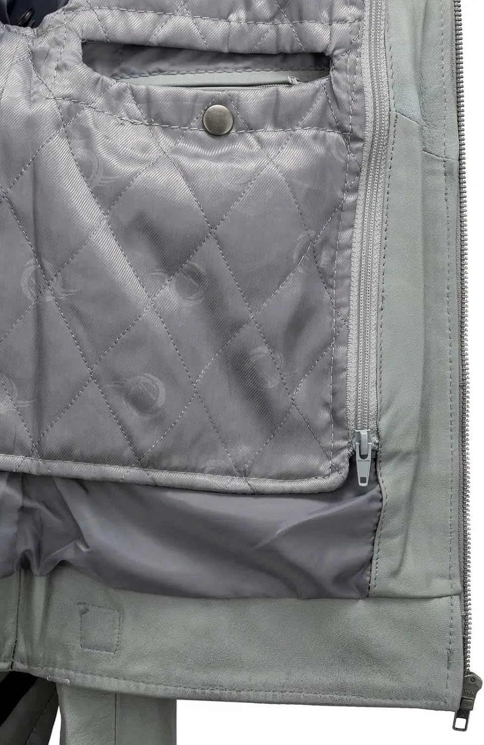 Veste Moto Femme Cuir Gris 2XL - Jusqu'à -35%