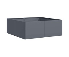 Vidaxl Bac à fleurs en acier anthracite 80x80x30 cm - Jusqu'à -53%