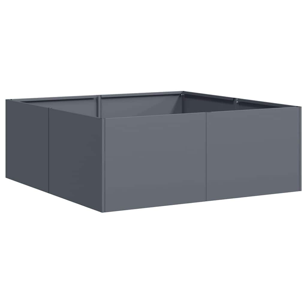 Vidaxl Bac à fleurs en acier anthracite 80x80x30 cm - Jusqu'à -34%
