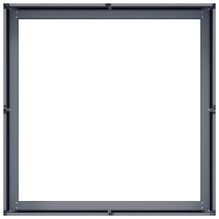 Vidaxl Bac à fleurs en acier anthracite 80x80x30 cm - Jusqu'à -34%