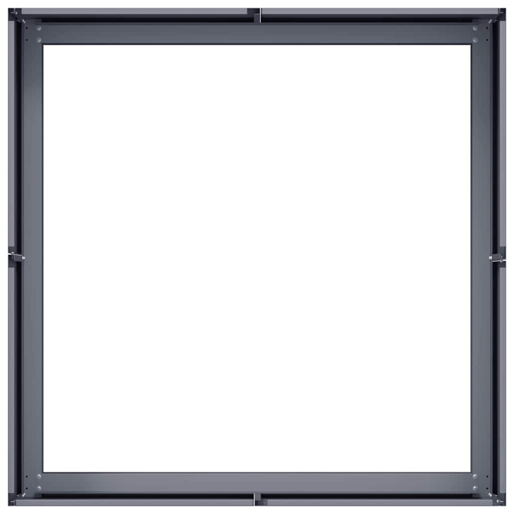 Vidaxl Bac à fleurs en acier anthracite 80x80x30 cm - Jusqu'à -34%