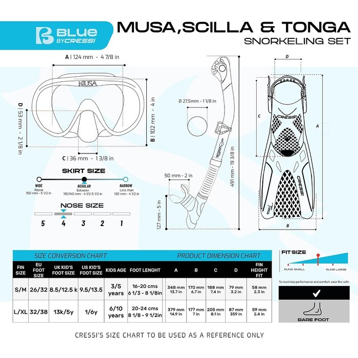 Kit de plongée complet noir L/XL - Jusqu'à 35% de réduction